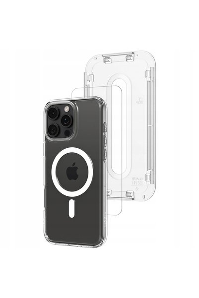 Spigen Husă + sticlă pentru iPhone 16 Pro Max, Ultra Hybrid Mag, husă compati...