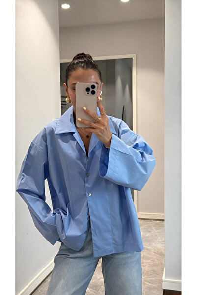 SHELA Sinemkıvanc co oversize poplin gömlek