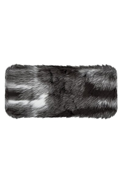 CATIANO Covoras Decorativ din Imitatie de Blana Neagra Gri Alba pentru Hol 11...
