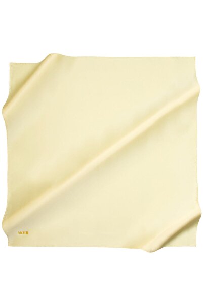 Aker Women's Plain Yellow Tivil Silk Scarf