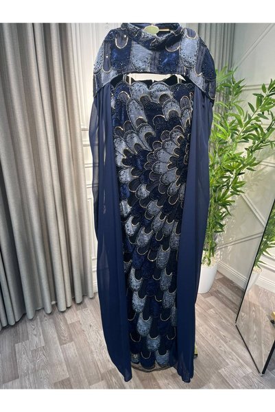 tasmim kian Luxury Evening Dress Navy Blue