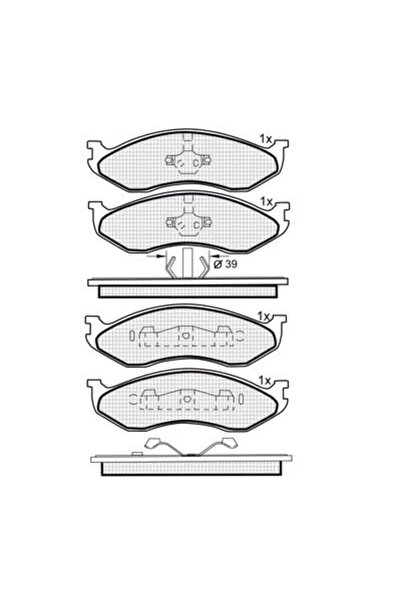 Dynamat Σετ σιαγόνων χειρόφρενου Dynamatrix DBS4001 πίσω άξονας 180 χιλιοστά ...
