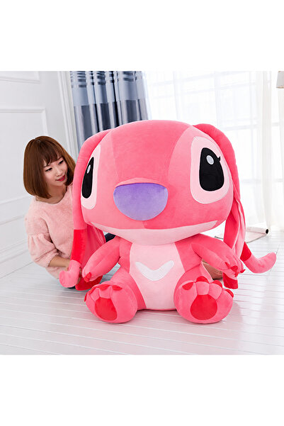 wafra store 110cm Large Stuffed Angel Stitch Pink Doll Plush Toy for Gifts