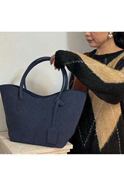 lalettobags Γυναικεία τσάντα ώμου Begonya Model Suede με διπλή λαβή