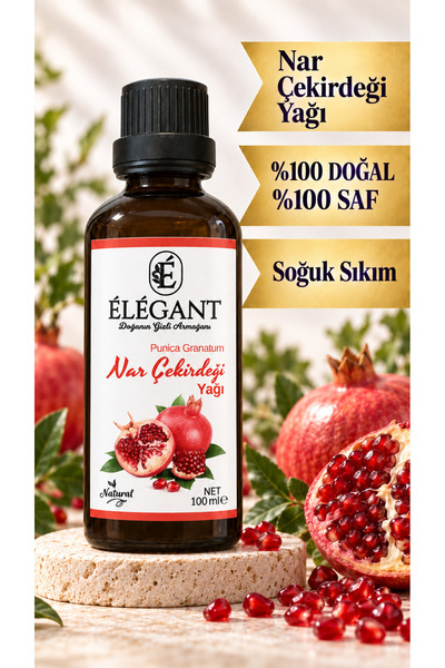 Nar Çekirdeği Yağı – Soğuk Sıkım – Punica granatum – %100 Saf – %100 Doğal