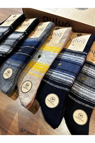 Aytuğ Men's Lambswool Seamless Lambswool Warm Winter Socks 6-Pack