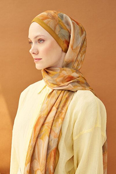 Silk Home Lorena-Riva Shawl Tencel Wild Flower Golden Yellow