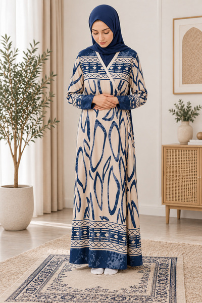 ÖNE BUTİK Women's Side-Tie Viscosse Prayer Dress Li̇kapa