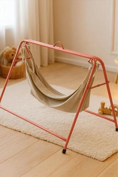 Mini Baby Pink Foldable Metal Baby Cradle