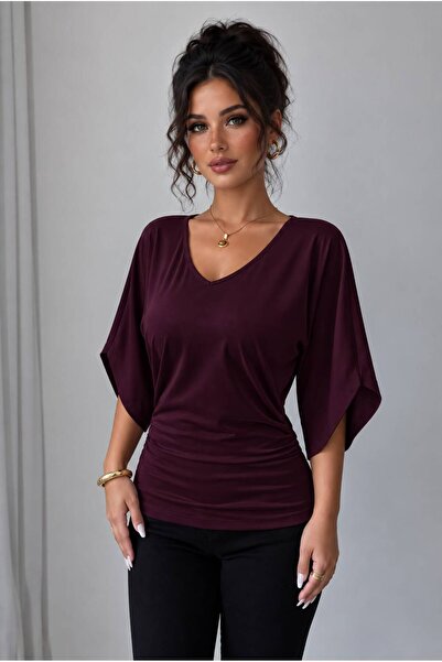 Lucky Line TIFANNY Γυναικεία μπλούζα με λαιμόκοψη V από Lycra και βισκόζη, κο...