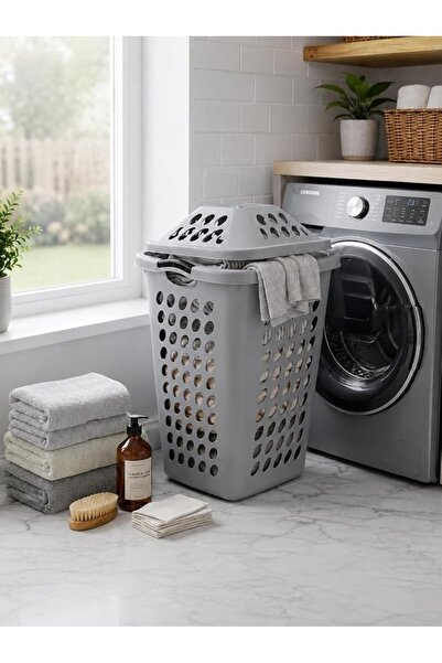 GENERAL Plastic Laundry Hamper Basket from Mangrove, Breathable Design, Styli...