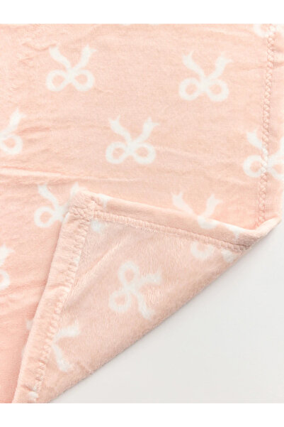LC Waikiki Lcw Home Pink Bow Patterned Tv Blanket 100X150 cm