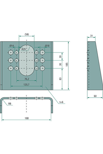 Other Placă de bază pentru actuator cu diafragmă 03.182.35.85.0