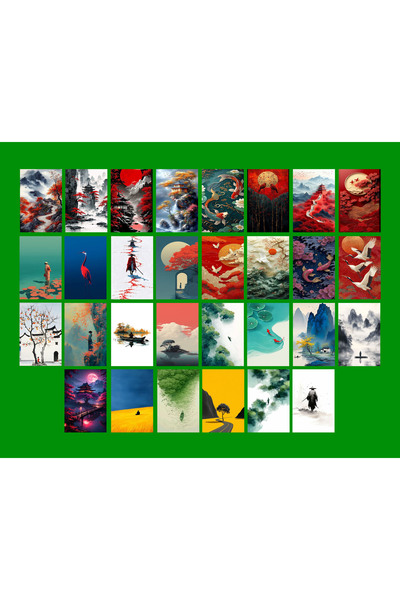 TELLGRAF Far East Themed Postcard Set (10X15 cm 30 Pieces)