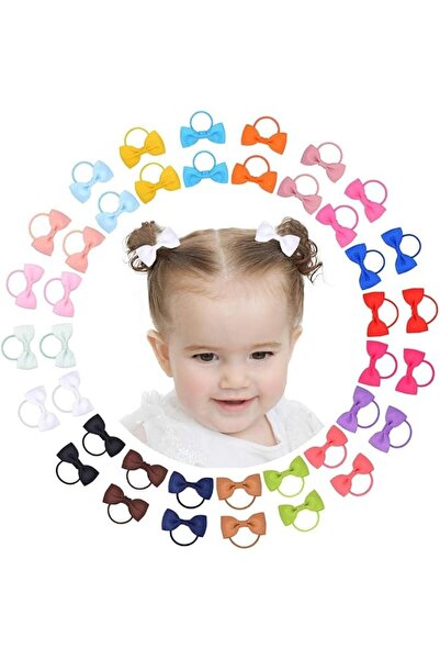 X SPRING Baby Girl Hair Accessories, 20 PCS Colorful Hair Bows and Elastic Ha...