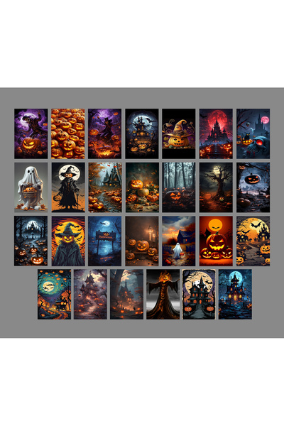 TELLGRAF Halloween Themed Postcard Set (10X15 cm 27 Pieces)