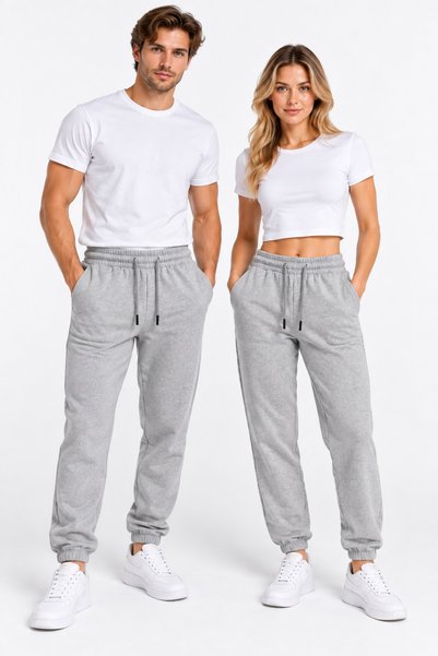 Machi Women's Men's Unisex Regenerated Elasticated Leg Sweatpants Gray Navy Blue Black