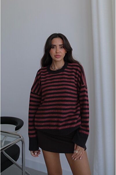 Havoş Dried Rose Jair Striped Sweater