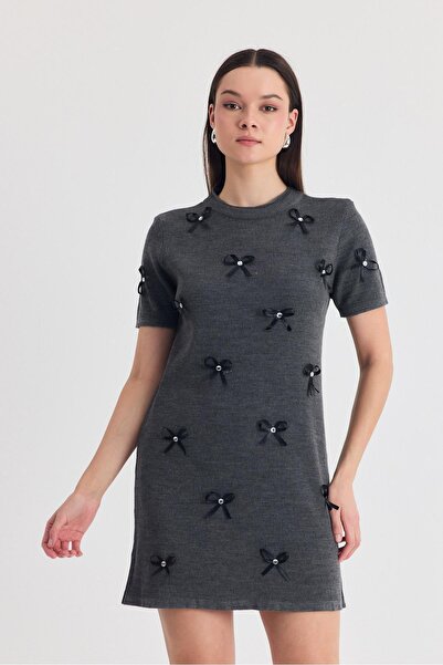 Serenity Ribbon Detail Knitwear Dress