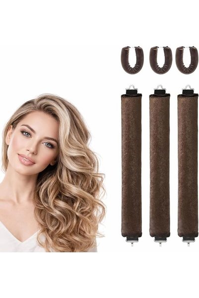 GENERAL Heatless Curls Overnight Hair Curler, Velvet Rods with Hook for Blowo...