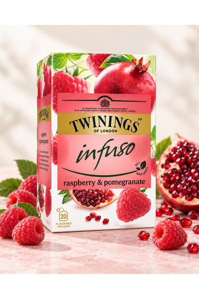 Twinings Ceai Pentru Infuzie Cu Zmeura Si Rodie 20x2g