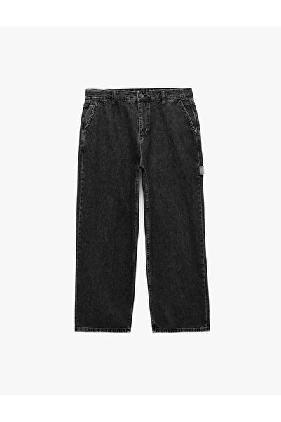 Koton Normal Waist Pocketed Cotton Comfortable Fit Skater Jean Trousers