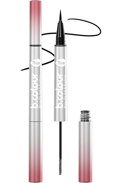 7DAYS 7Days Be Color Eyebrow Gel and Eyebrow Pencil, 1 X 2ml/1 X 0.3ml, Black...