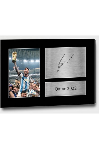 HOME MODE Lionel Messi Signed Photo Display Gift | Argentina Barcelona A4 Siz...