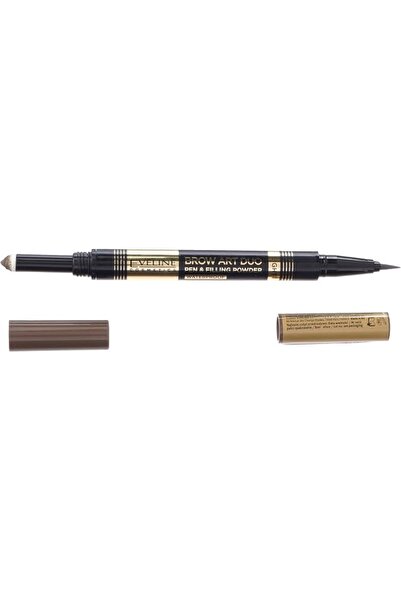 Eveline Cosmetics قلم تحديد العيون 2 في 1 لرسم الحواجب بلون فاتح