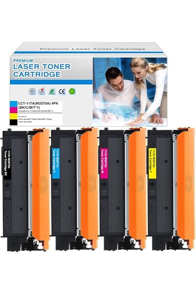 GENERAL خراطيش حبر 117A مع شريحة بديلة لطابعات HP 117A 117 W2070A W2071A W207...