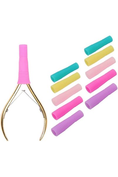 ALMEKAQUZ 10Pcs Silicone Nipper Cover,Protective Sleeve Nail Cuticle Scissors...