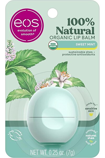 Eos 100% Natural & Organic Lip Balm- Strawberry Sorbet, All-Day Moisture, Der...