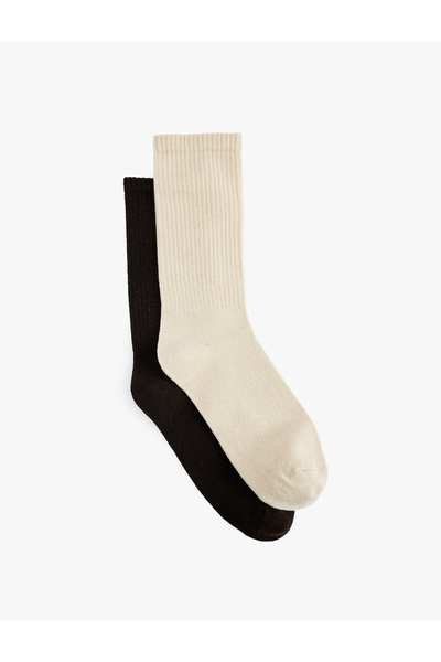 Koton Corded 2-Piece Tennis Socks Set