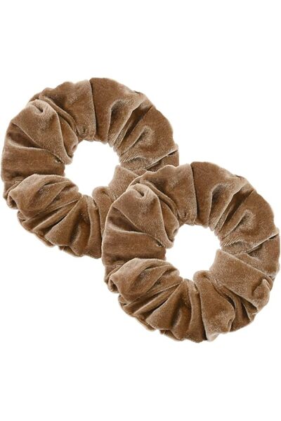 PIDOUDOU 2 Pcs Large Size White Color Scrunchies for Women Hair Elastic Bands