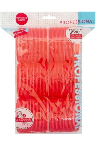 Globalstar PV40122 Hair Rollers 12-Pieces, Red