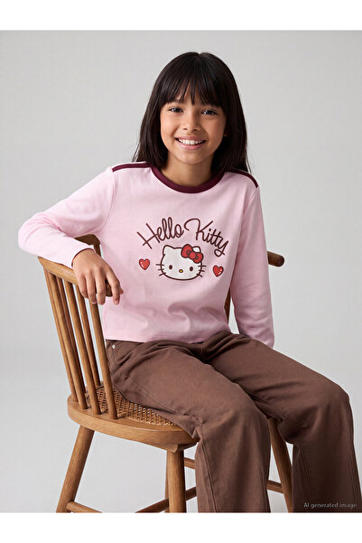 LC Waikiki Alita City Lcw Kids Pink Hello Kitty Printed Girls' T-Shirt with a...