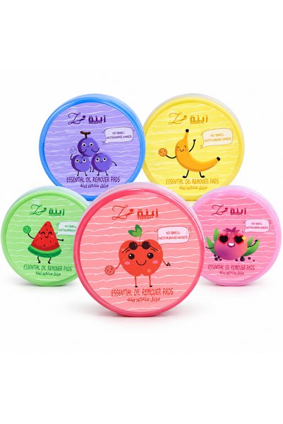 ZEENA Zeina - Nail Polish Remover Wipes with Essential Oils - Grape Scent
