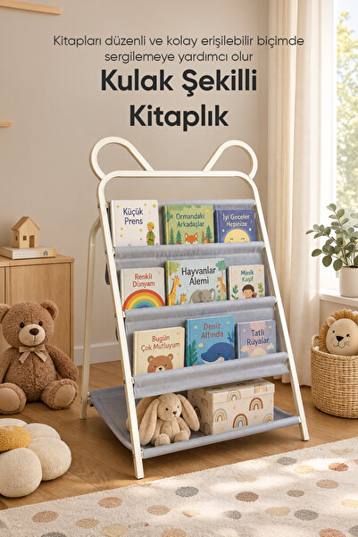 Wumboo 4 Katlı Çocuk Odası Kitaplığı- Çocuk Kitaplık- Çocuk Odası Düzenleyici...