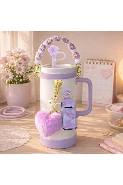 CATIANO Set Accesorii pentru Pahar Termos Lila