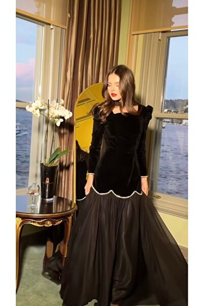 Elit couture فستان أنيق ( مخمل) ماركة تركية
