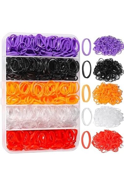 SYOSI 600 Pcs Elastic Hair Rubber Bands, Mini Hair Ties in 5 Neutral Colors, ...