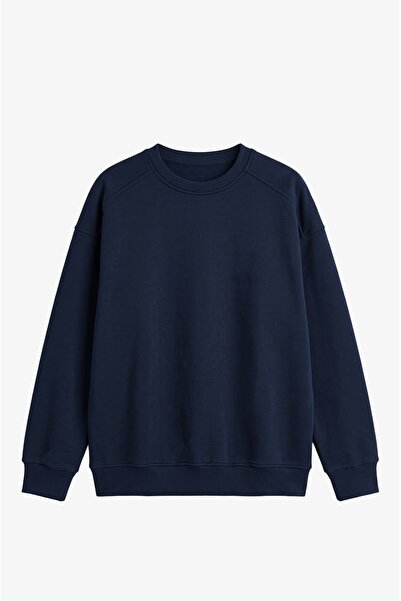 Havoş Lacivert Orin Bisiklet Yaka Sweatshirt