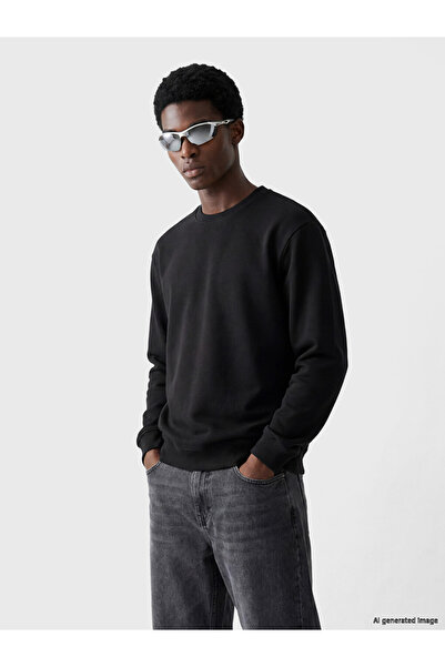 LC Waikiki Rmz Gi̇yi̇m Farkiyla Zero Roba Collar Men's Thick Sweatshirt