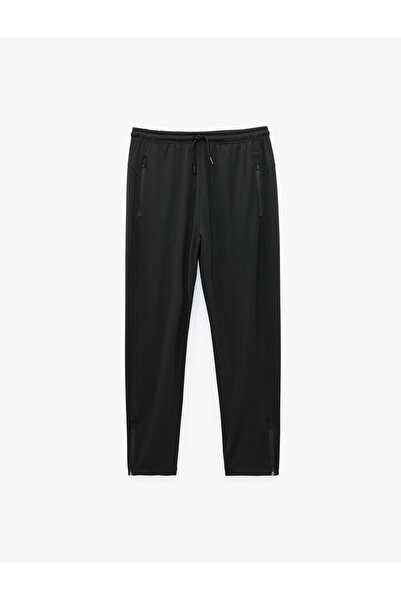 Koton Straight Fit Zippered Pocketed Lace-Up Waist Sports Sweatpants