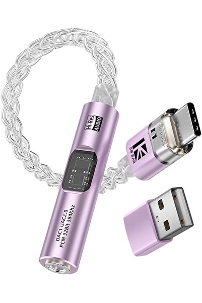 Yinyoo محول سماعات رأس USB C إلى 3.5 مم مع شريحة CX31993 MAX97220 مزدوجة ومحو...