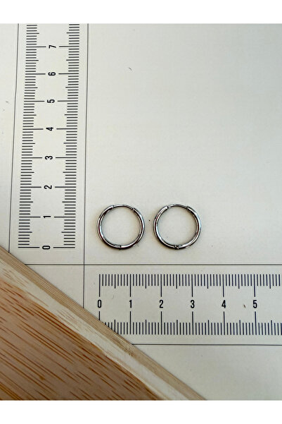 Rupen Kraft 316 L Surgical Steel 1.6Mm*12Mm Steel Hoop Earring Silver