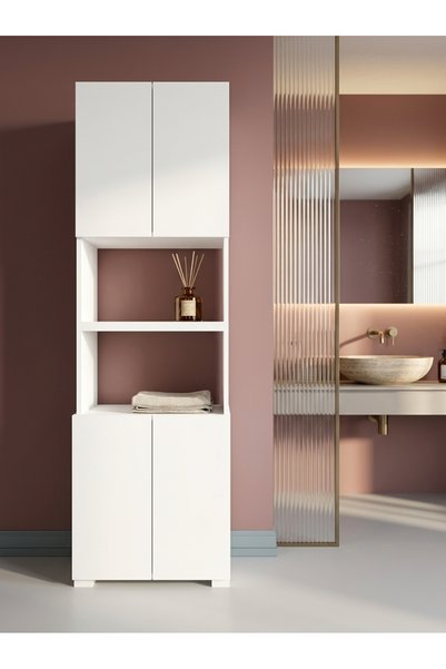 ORENMO Çok Amaçlı Banyo Dolabı - Dikey Düzenleyici & Havluluk Kiler Dolabı - ...