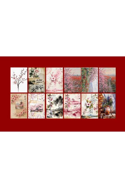 TELLGRAF Flower Themed Postcard Set (10X15 cm 12 Pieces)