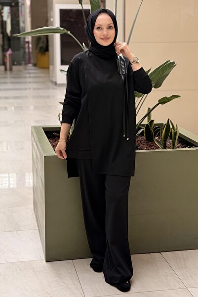 Ceremony Luna Trouser Suit with Leather Shoulder Detail