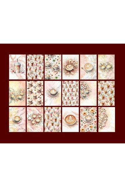 TELLGRAF Coffee Themed Postcard Set (10X15 cm 18 Pieces)